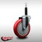 Service Caster 5'' SS Red Poly Wheel Swivel 3/4'' Expanding Stem Caster SCC-SSEX20S514-PPUB-RED-34 - alternate 2